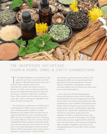 The Adaptogen Advantage: Food-Based Medicine for Mind, Body, and Balance - Dietitian CPE Continuing Professional Education, 15 CPEU [All Dietitians]