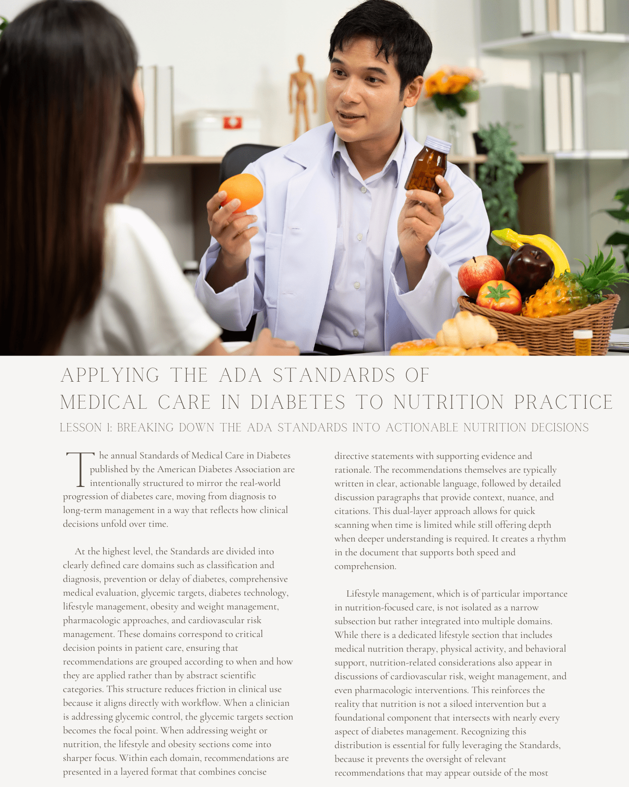 Applying the ADA Standards of Medical Care in Diabetes to Nutrition Practice - Dietitian CPE Continuing Professional Education, 2 CE Hours [All Dietitians]