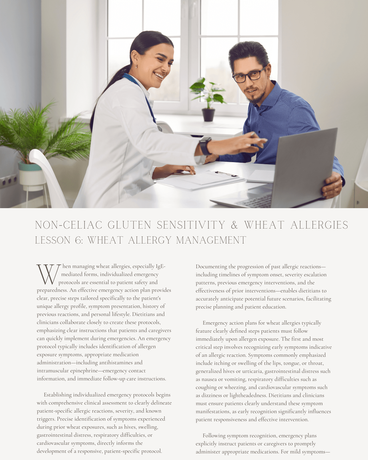 Beyond Celiac: Advanced Strategies for Managing Non-Celiac Gluten Sensitivity and Wheat Allergies - Dietitian CPE Continuing Professional Education, 9 CPEU [All Dietitians]
