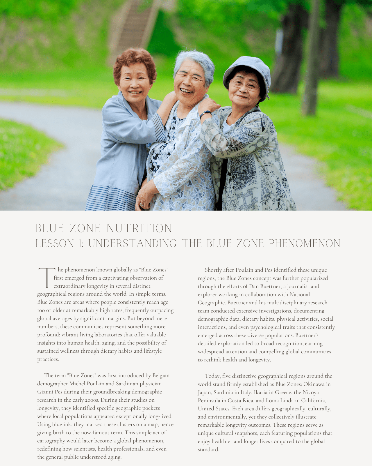 Blue Zone Nutrition: What We Can Learn from the World’s Longest-Lived Populations - Dietitian CPE Continuing Professional Education, 12 CPEU [All Dietitians]