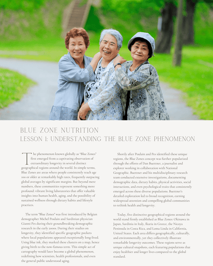 Blue Zone Nutrition: What We Can Learn from the World’s Longest-Lived Populations - Dietitian CPE Continuing Professional Education, 12 CPEU [All Dietitians]