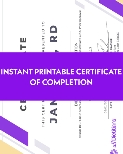 Dietary Managers Package: CBDM Full Recertification - All Required Dietitian Continuing Professional Education Units in One Bundle, 45 CE Hours [All Dietitians]