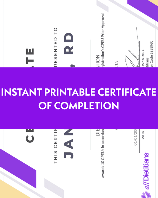 Clinical Nutrition Essentials Package: DTR Full Recertification - All Required Dietitian Continuing Professional Education Units in One Bundle, 50 CPEU [All Dietitians]