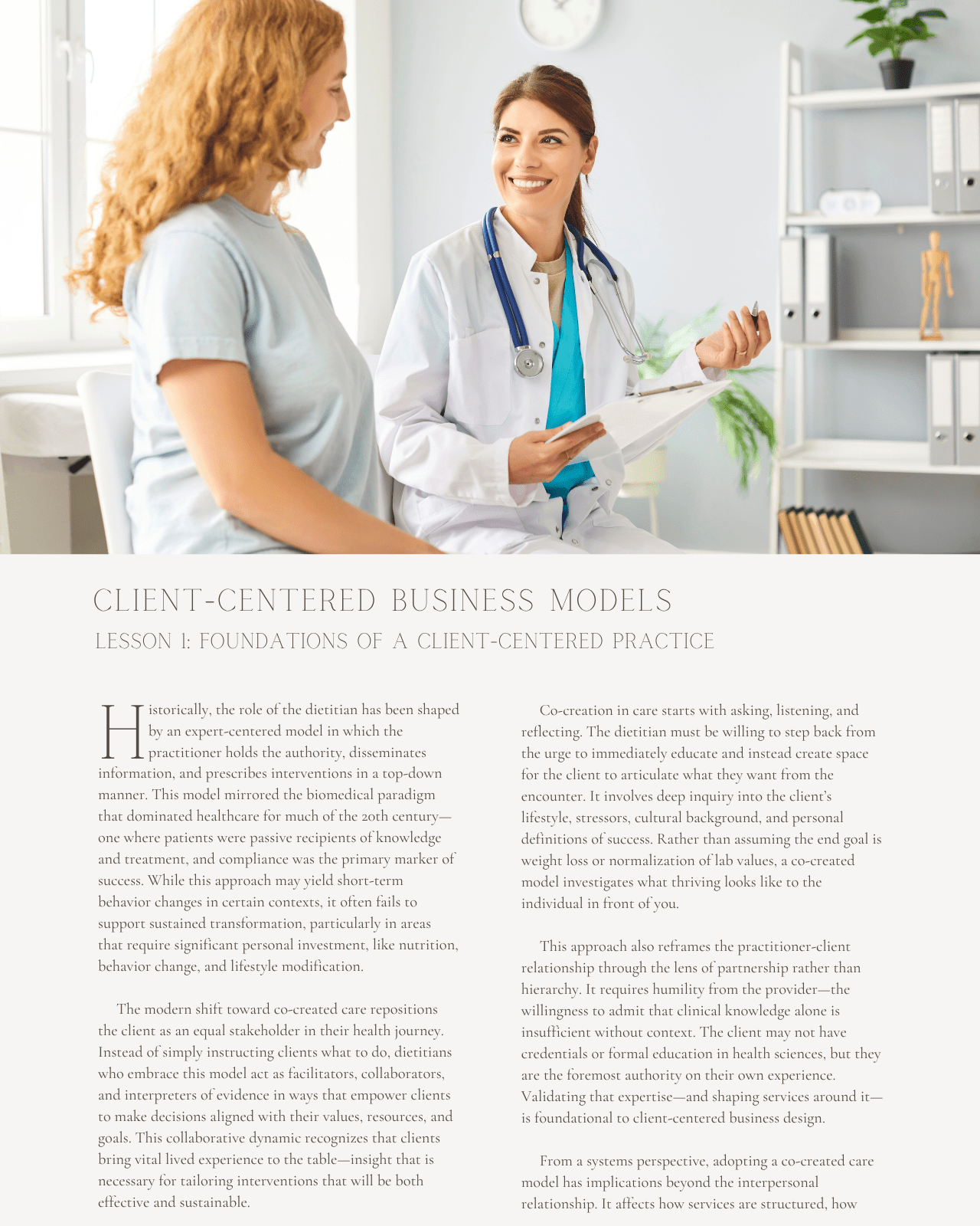 Client-Centered Business Models: Designing Nutrition Services That Truly Serve - Dietitian CPE Continuing Professional Education, 9 CEU [All Dietitians]