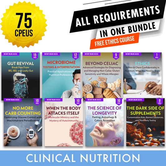 Clinical Nutrition Essentials Package: RD Full Recertification - All Required Dietitian Continuing Professional Education Units in One Bundle, 75 CPEU [All Dietitians]