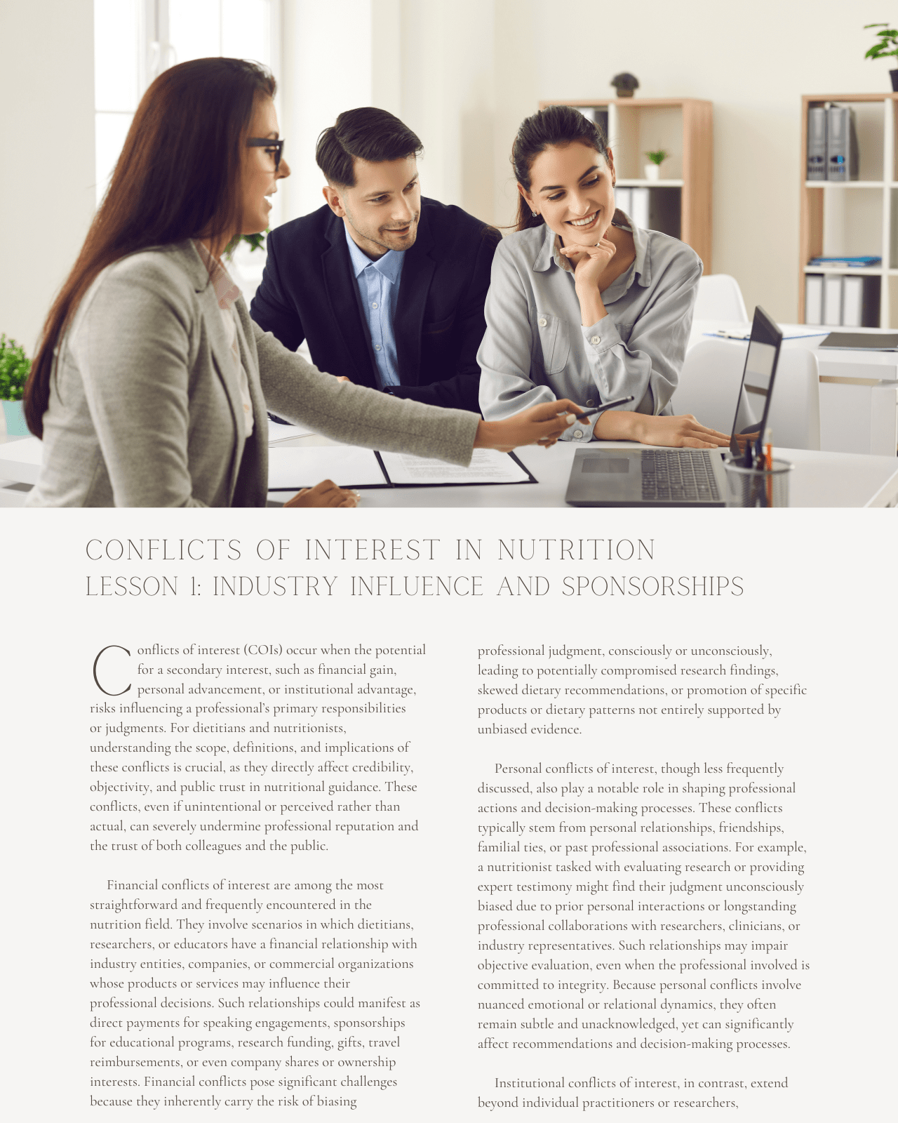 Conflicts of Interest in Nutrition: Navigating Industry Influence & Sponsorships - Dietitian CPE Continuing Professional Education, Ethics, 1 CPEU [All Dietitians]