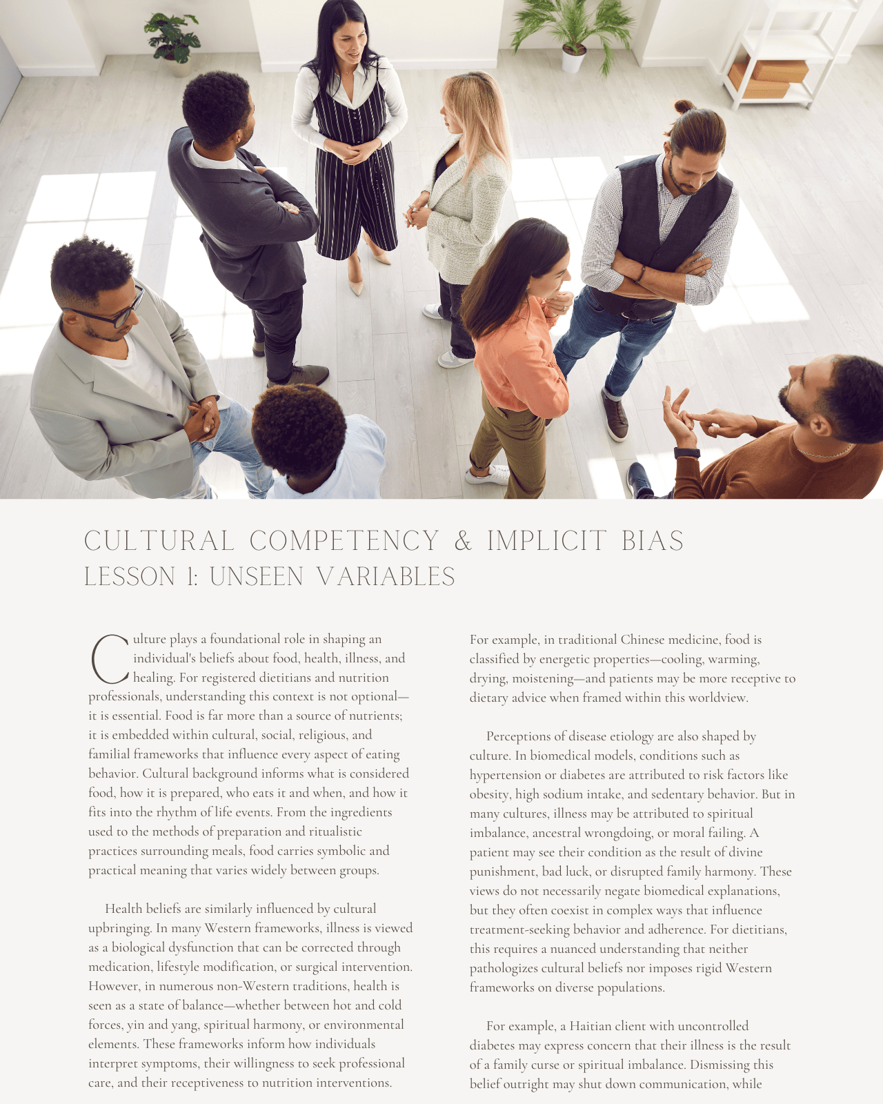 Cultural Competency & Implicit Bias: How They Contribute to Medical Errors in Nutrition - Dietitian CPE Continuing Professional Education, Medical Errors, 2 CEU [All Dietitians]