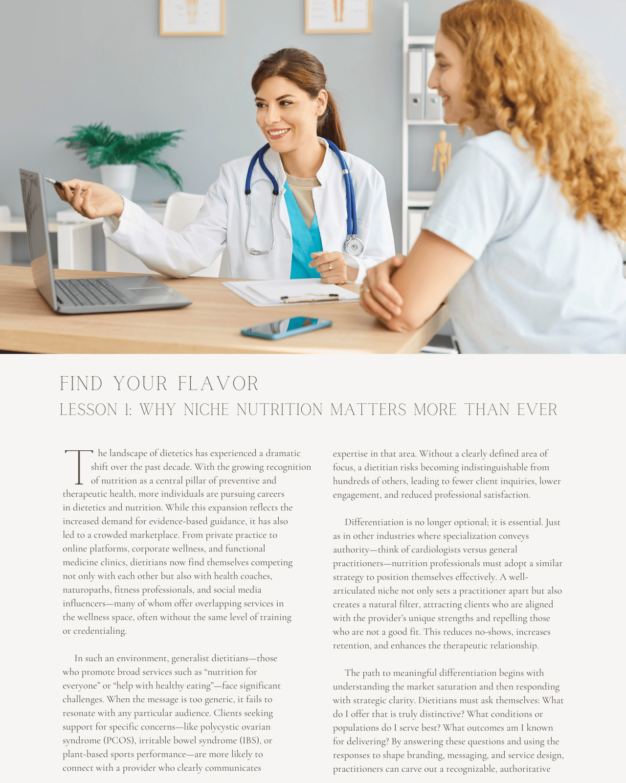 Find Your Flavor: A Modern Guide to Establishing Your Specialty and Personal Branding - Dietitian CPE Continuing Professional Education, 15 CEU [All Dietitians]