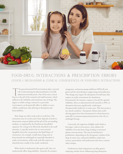Food-Drug Interactions & Prescription Errors: How Nutrition Affects Medication Safety - Dietitian CPE Continuing Professional Education, Medical Errors, 2 CEU [All Dietitians]