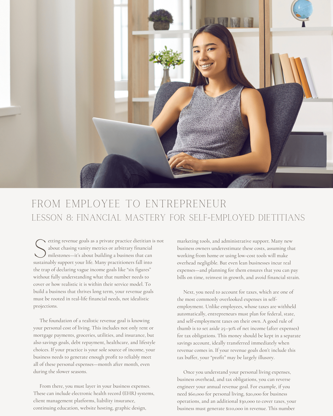 From Employee to Entrepreneur: Transitioning from Clinical Work to Private Practice - Dietitian CPE Continuing Professional Education, 15 CEU [All Dietitians]