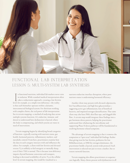 Functional Lab Interpretation: A Dietitian's Guide to Complex Case Analysis - Dietitian CPE Continuing Professional Education, 10 CPEU [All Dietitians]