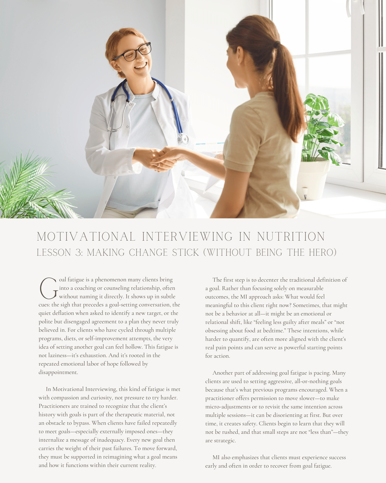 Motivational Interviewing in Nutrition: Converting Conversations into Change - Dietitian CPE Continuing Professional Education, 10 CEU [All Dietitians]