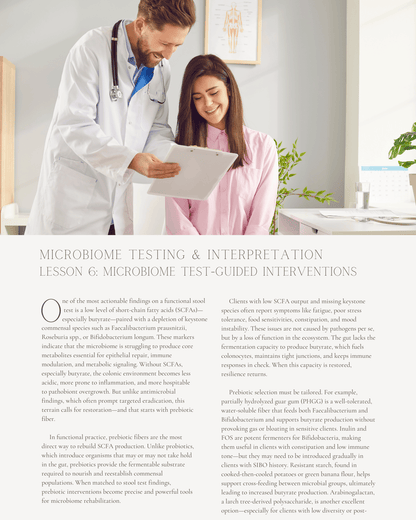 Microbiome Testing & Interpretation: Practical Applications for Nutrition Professionals - Dietitian CPE Continuing Professional Education, 12 CPEU [All Dietitians]