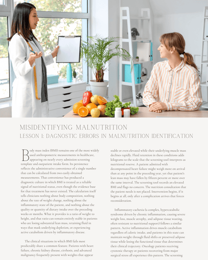 Misidentifying Malnutrition: The Assessment Gap Behind Every Missed Diagnosis - Dietitian CPE Continuing Professional Education, 2 CE Hours [All Dietitians]