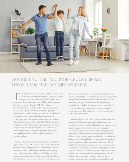Nourishing the Neurodivergent Brain: Functional Nutrition for ADHD and Autism - Dietitian CPE Continuing Professional Education, 9 CEU [All Dietitians]