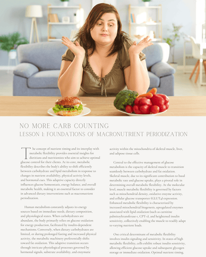 No More Carb Counting: Optimizing Glucose Control with Macronutrient Periodization - Dietitian CPE Continuing Professional Education, 10 CPEU [All Dietitians]