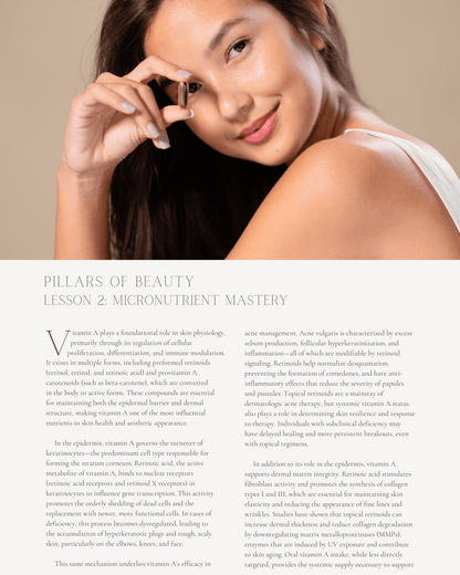 Pillars of Beauty: Nutrition Essentials for Skin, Hair & Nails - Dietitian CPE Continuing Professional Education, 12 CPEU [All Dietitians]