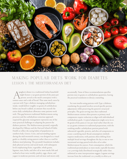Making Popular Diets Work for Diabetes: A Practical Guide to Adapting Paleo, Vegan, Keto, and More - Dietitian CPE Continuing Professional Education, 6 CE Hours [All Dietitians]