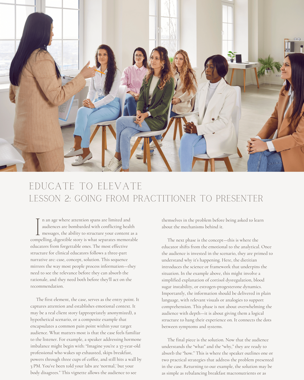 Educate to Elevate: Brand-Building Through Public Speaking for Dietitians - Dietitian CPE Continuing Professional Education, 8 CEU [All Dietitians]
