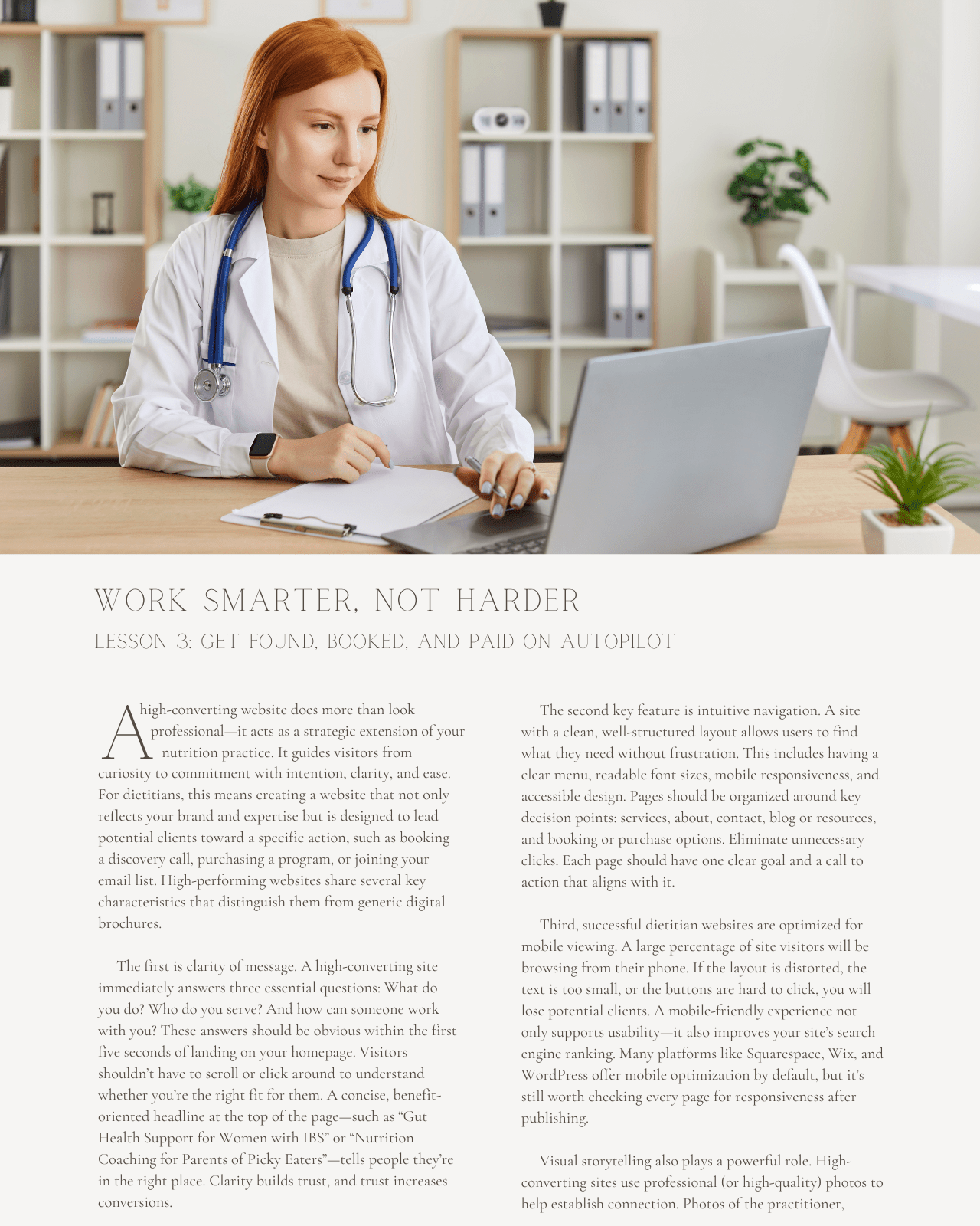 Work Smarter, Not Harder: Tech, Tools & Automation for an Efficient Nutrition Practice - Dietitian CPE Continuing Professional Education, 7 CEU [All Dietitians]