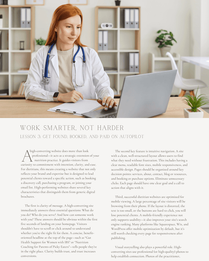 Work Smarter, Not Harder: Tech, Tools & Automation for an Efficient Nutrition Practice - Dietitian CPE Continuing Professional Education, 7 CEU [All Dietitians]