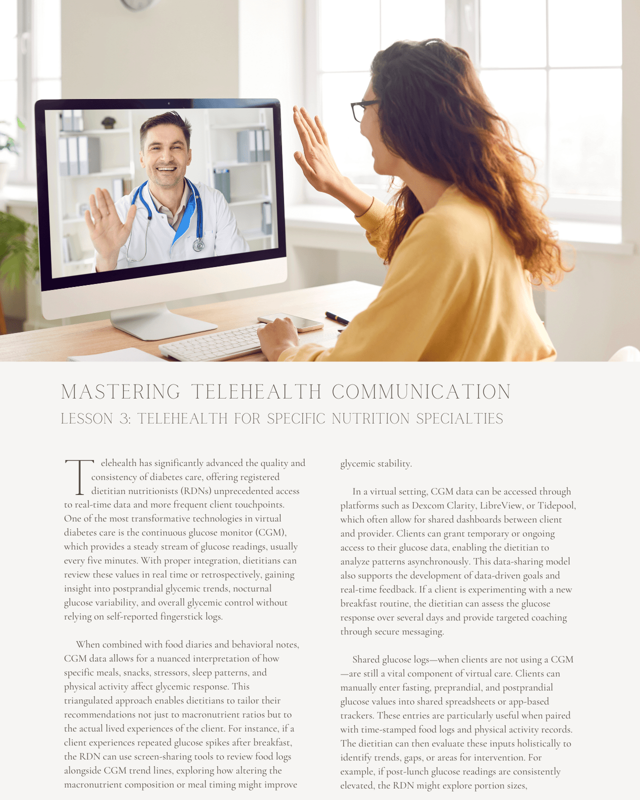 Mastering Telehealth Communication: High-Impact Nutrition Counseling in a Digital World - Dietitian CPE Continuing Professional Education, 10 CEU [All Dietitians]