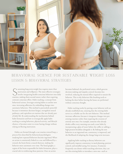 Think, Eat, Thrive: Behavioral Science for Sustainable Weight Loss - Dietitian CPE Continuing Professional Education, 10 CPEU [All Dietitians]