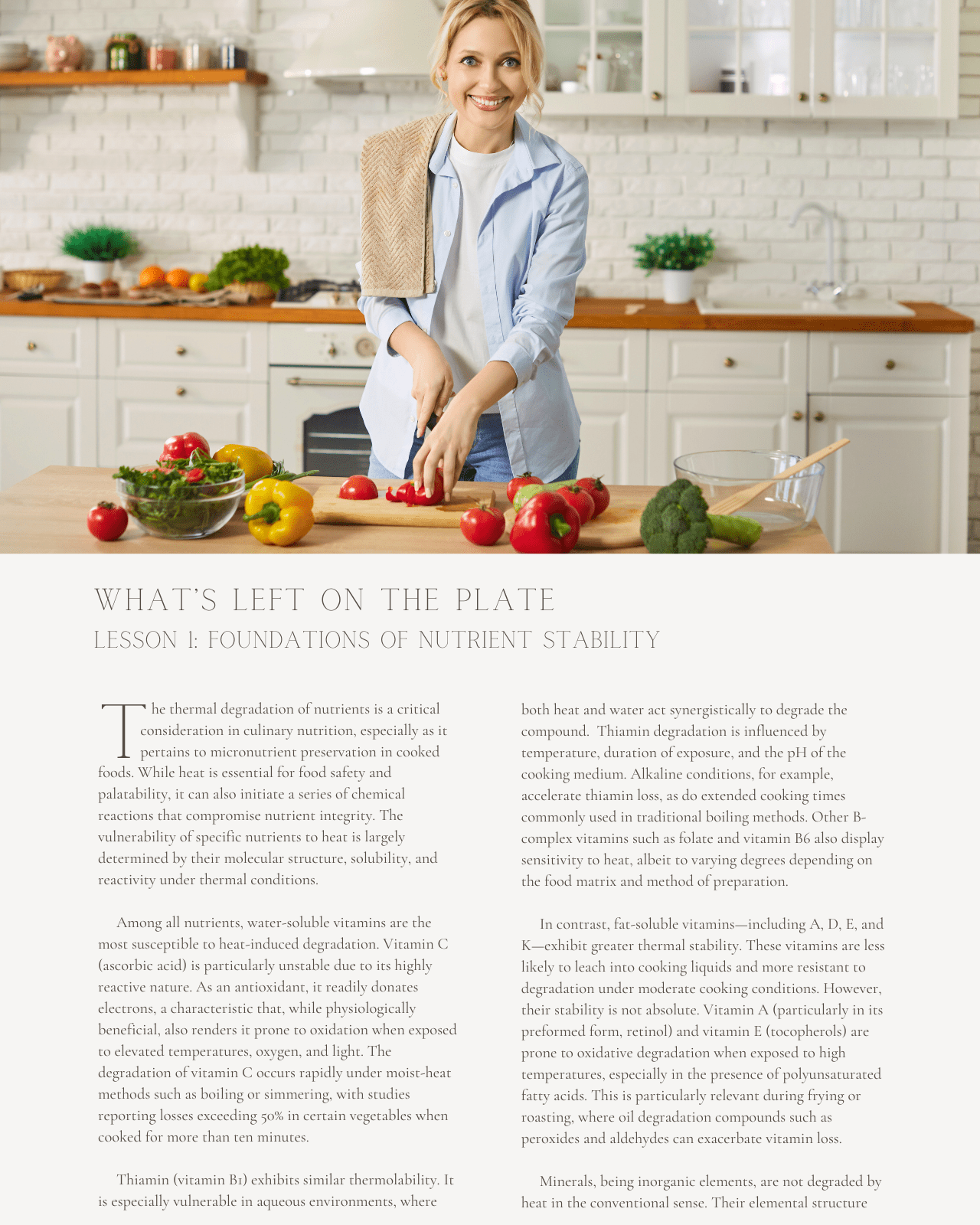 What’s Left on the Plate: How Different Cooking Methods Influence Nutrient Retention - Dietitian CPE Continuing Professional Education, 10 CEU [All Dietitians]