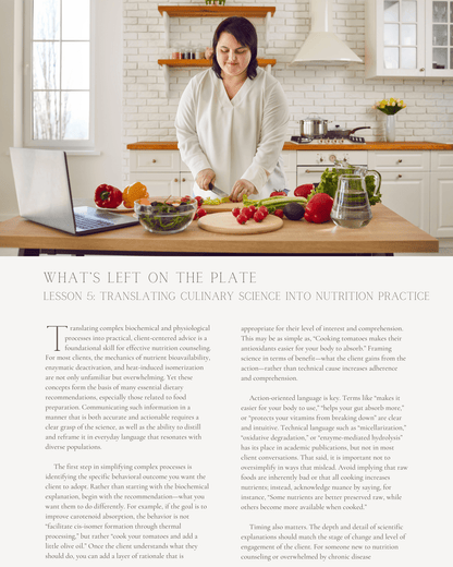 What’s Left on the Plate: How Different Cooking Methods Influence Nutrient Retention - Dietitian CPE Continuing Professional Education, 10 CEU [All Dietitians]